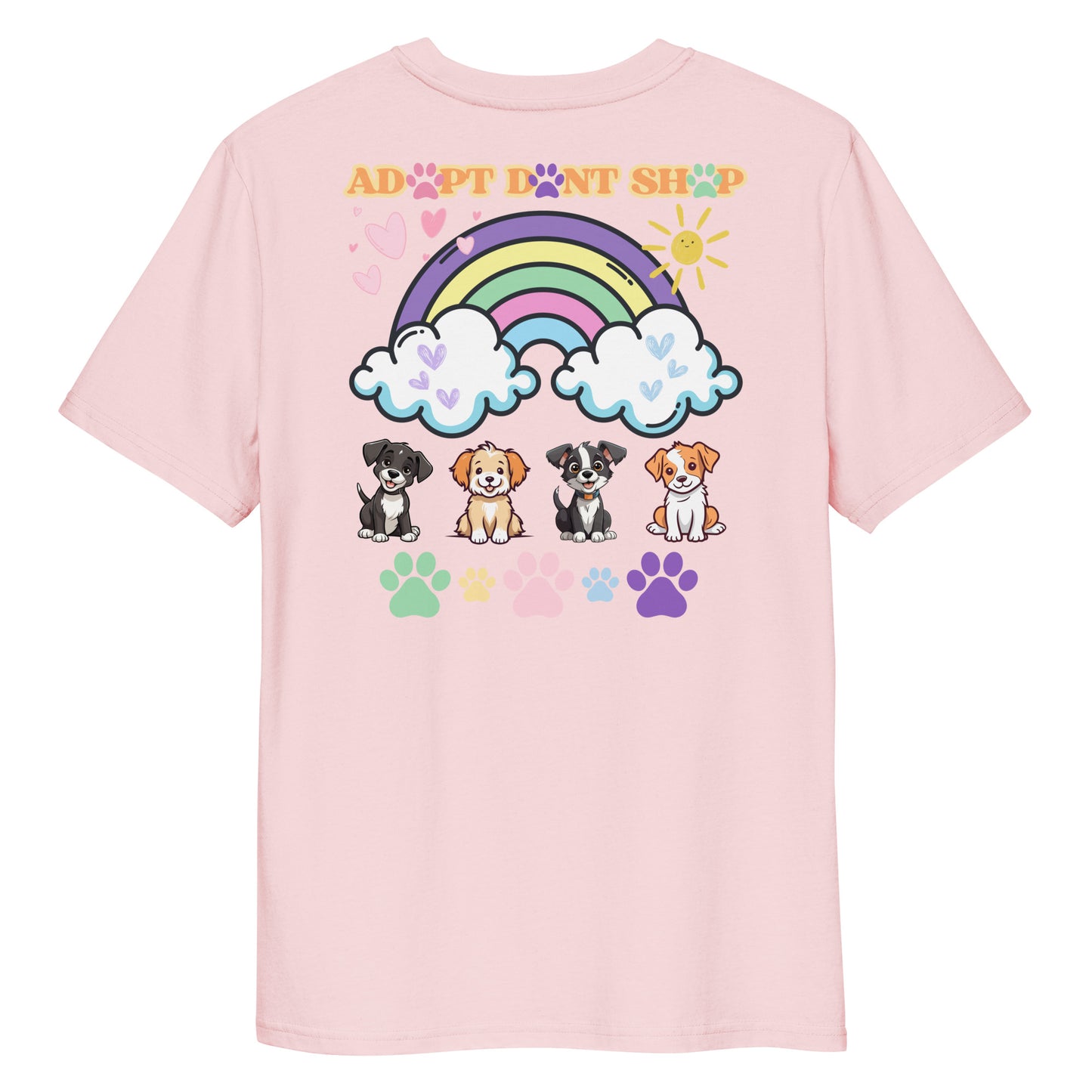 PRIDE ADOPT DONT SHOP Rainbow Bio-Baumwoll-T-Shirt