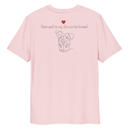 Rescued is my fav breed / Adopt dont shop Bio-Baumwoll-T-Shirt
