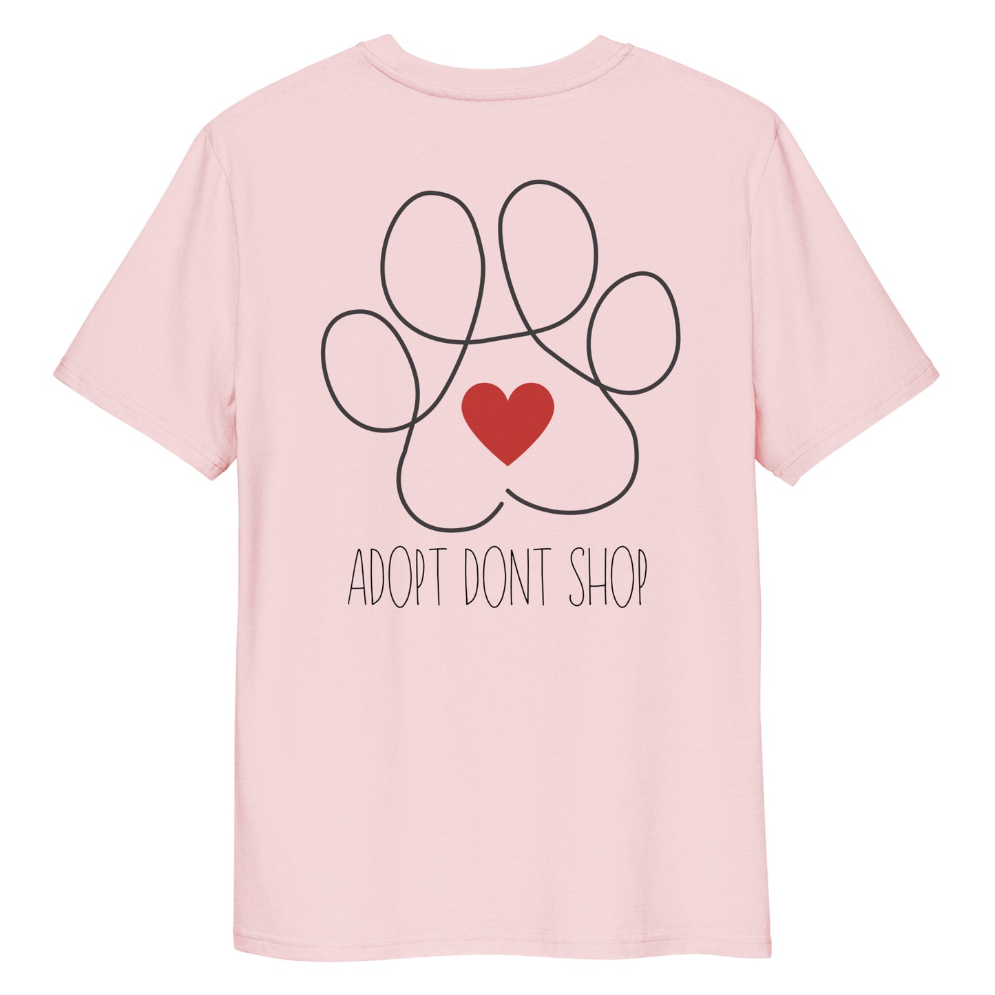 ADOPT DONT SHOP Paw Bio-Baumwoll-T-Shirt