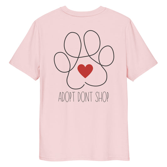 ADOPT DONT SHOP Paw Bio-Baumwoll-T-Shirt