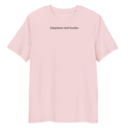 Adoptieren statt kaufen Bio-Baumwoll-T-Shirt