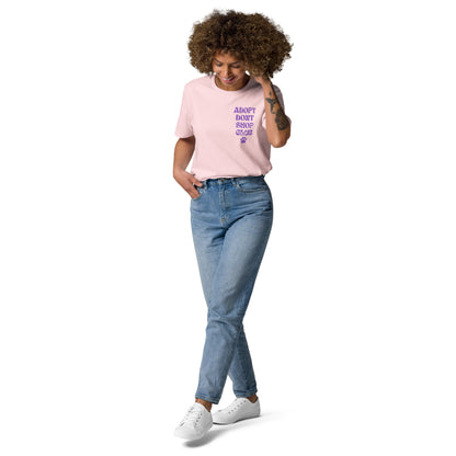 Lavendel ADOPT DONT SHOP CLUB-Bio-Baumwoll-T-Shirt