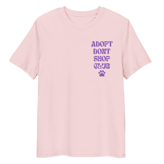 Lavendel ADOPT DONT SHOP CLUB-Bio-Baumwoll-T-Shirt