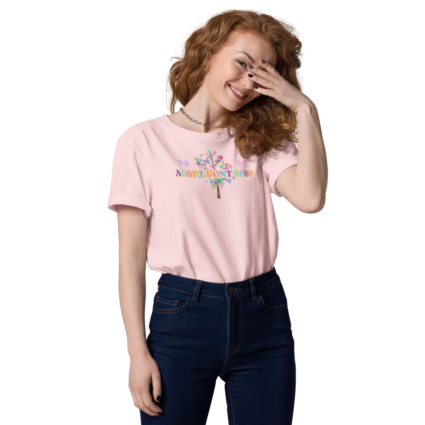 PRIDE ADOPT DONT SHOP Tree-Style Bio-Baumwoll-T-Shirt