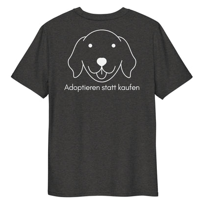 Adoptieren statt kaufen dunkel Bio-Baumwoll-T-Shirt