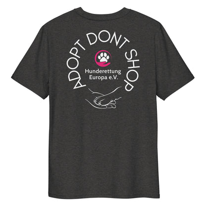 They live because we care x Hunderettung Europa e.V. Bio-Baumwoll-T-Shirt dunkel