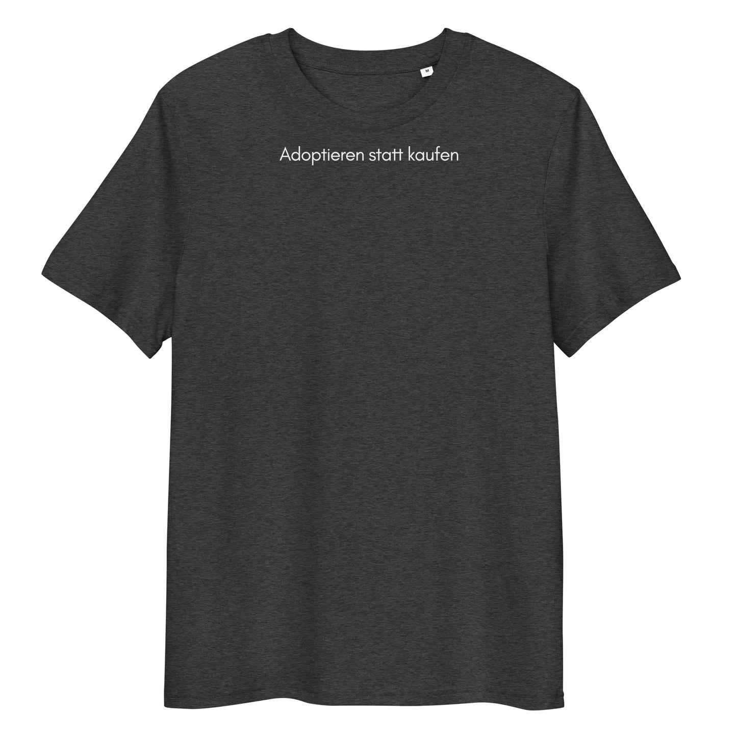 Adoptieren statt kaufen dunkel Bio-Baumwoll-T-Shirt