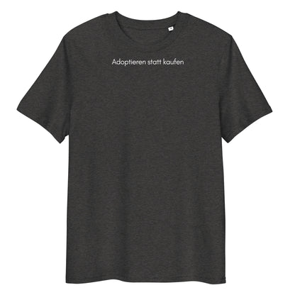 Adoptieren statt kaufen dunkel Bio-Baumwoll-T-Shirt