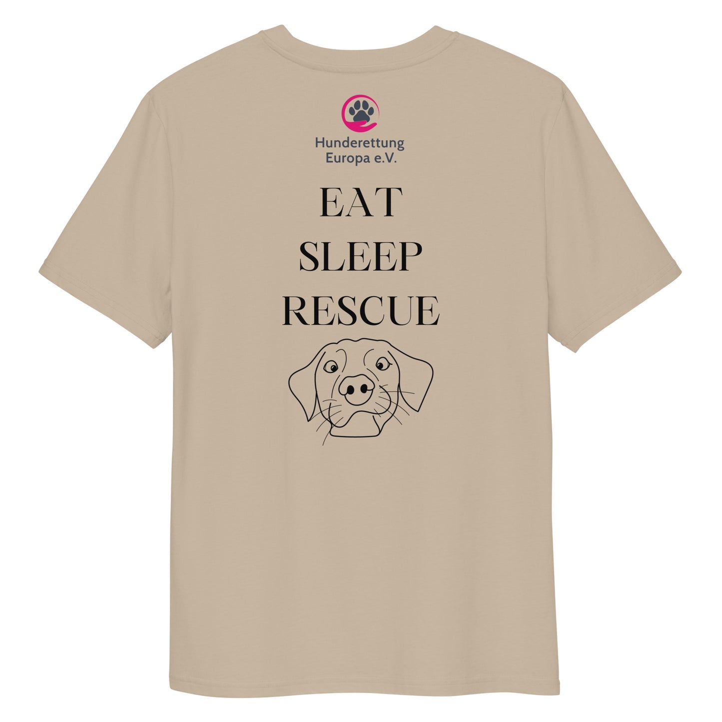EATSLEEPRESCUE X Hunderettung Europa e.V.  Bio-Baumwoll-T-Shirt