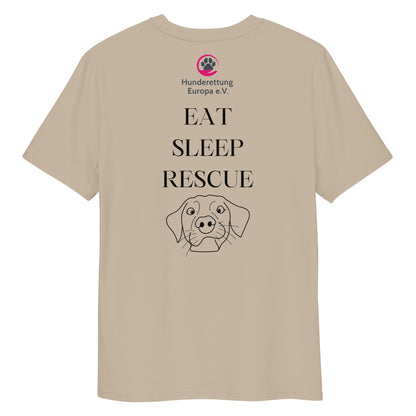 EATSLEEPRESCUE X Hunderettung Europa e.V.  Bio-Baumwoll-T-Shirt