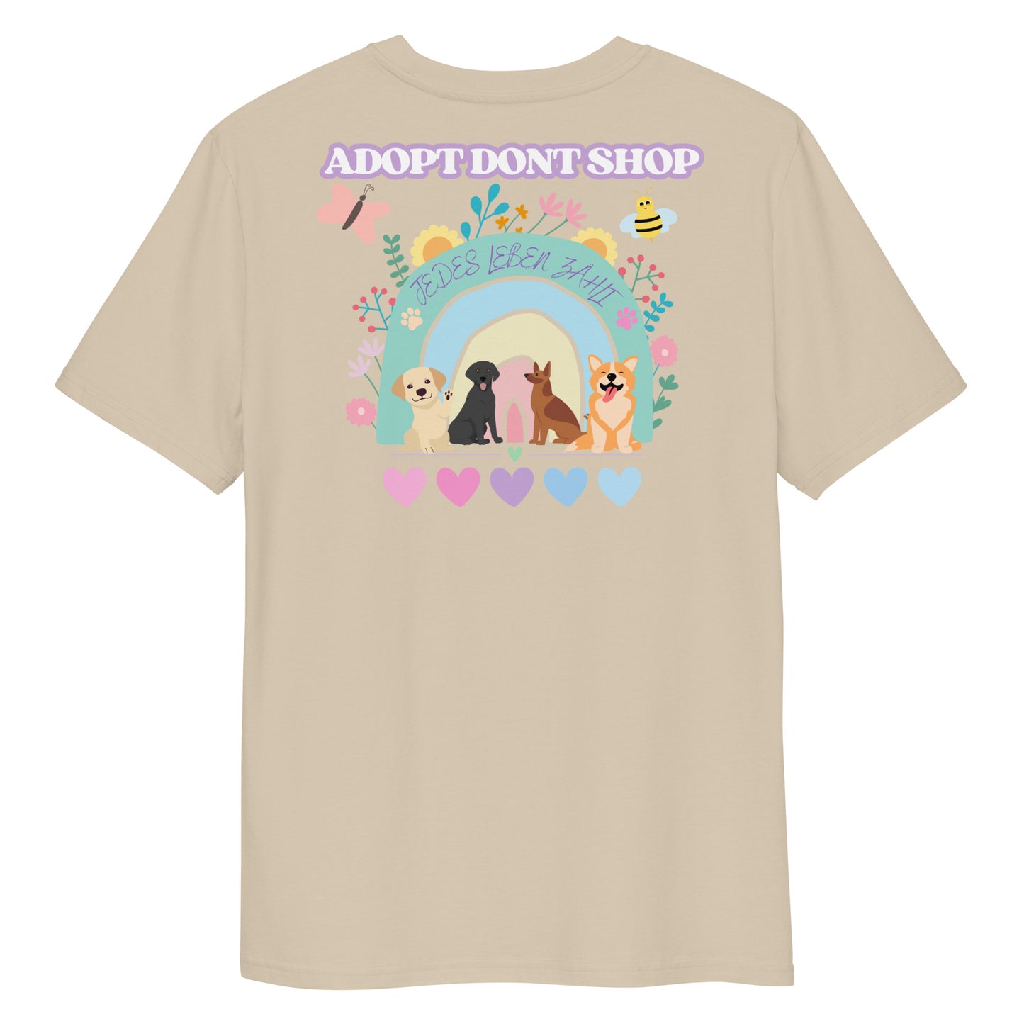 PRIDE ADOPT DONT SHOP Hearts Bio-Baumwoll-T-Shirt