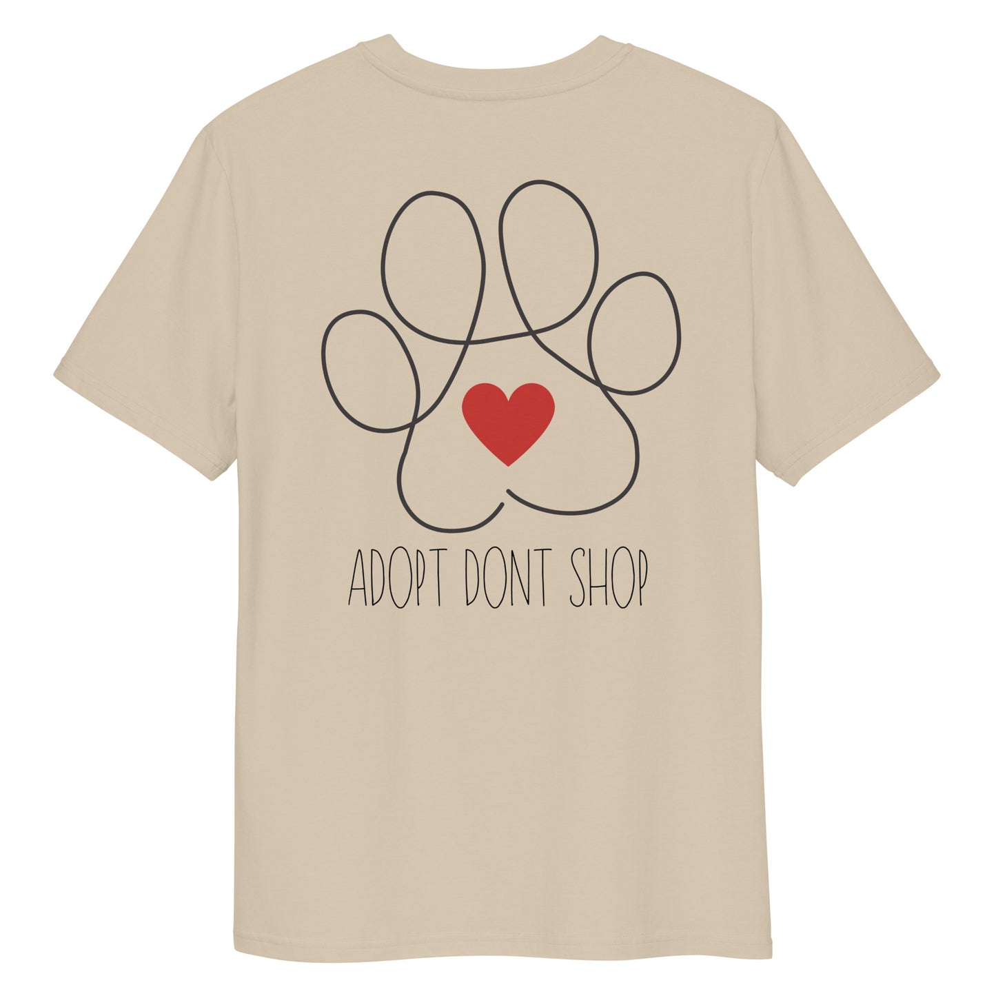 ADOPT DONT SHOP Paw Bio-Baumwoll-T-Shirt