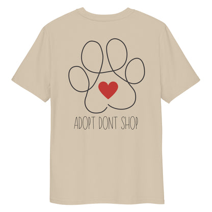 ADOPT DONT SHOP Paw Bio-Baumwoll-T-Shirt