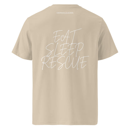 Eat Sleep Rescue // Unisex-Bio-Baumwoll-T-Shirt