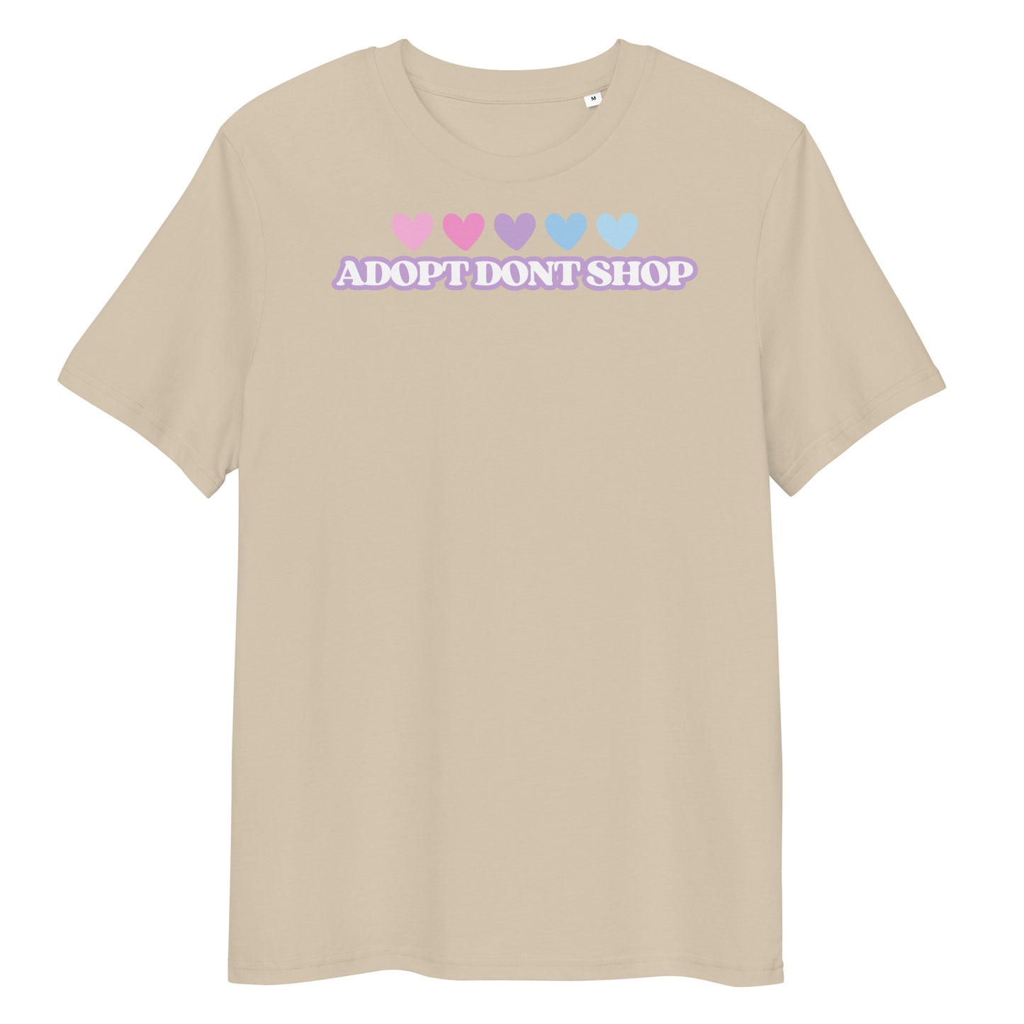 PRIDE ADOPT DONT SHOP Hearts Bio-Baumwoll-T-Shirt