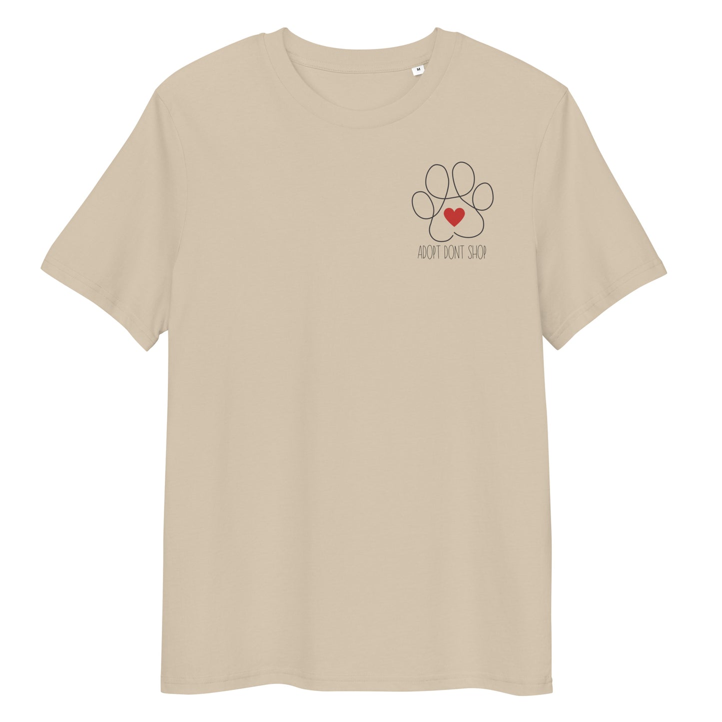 ADOPT DONT SHOP Paw Bio-Baumwoll-T-Shirt