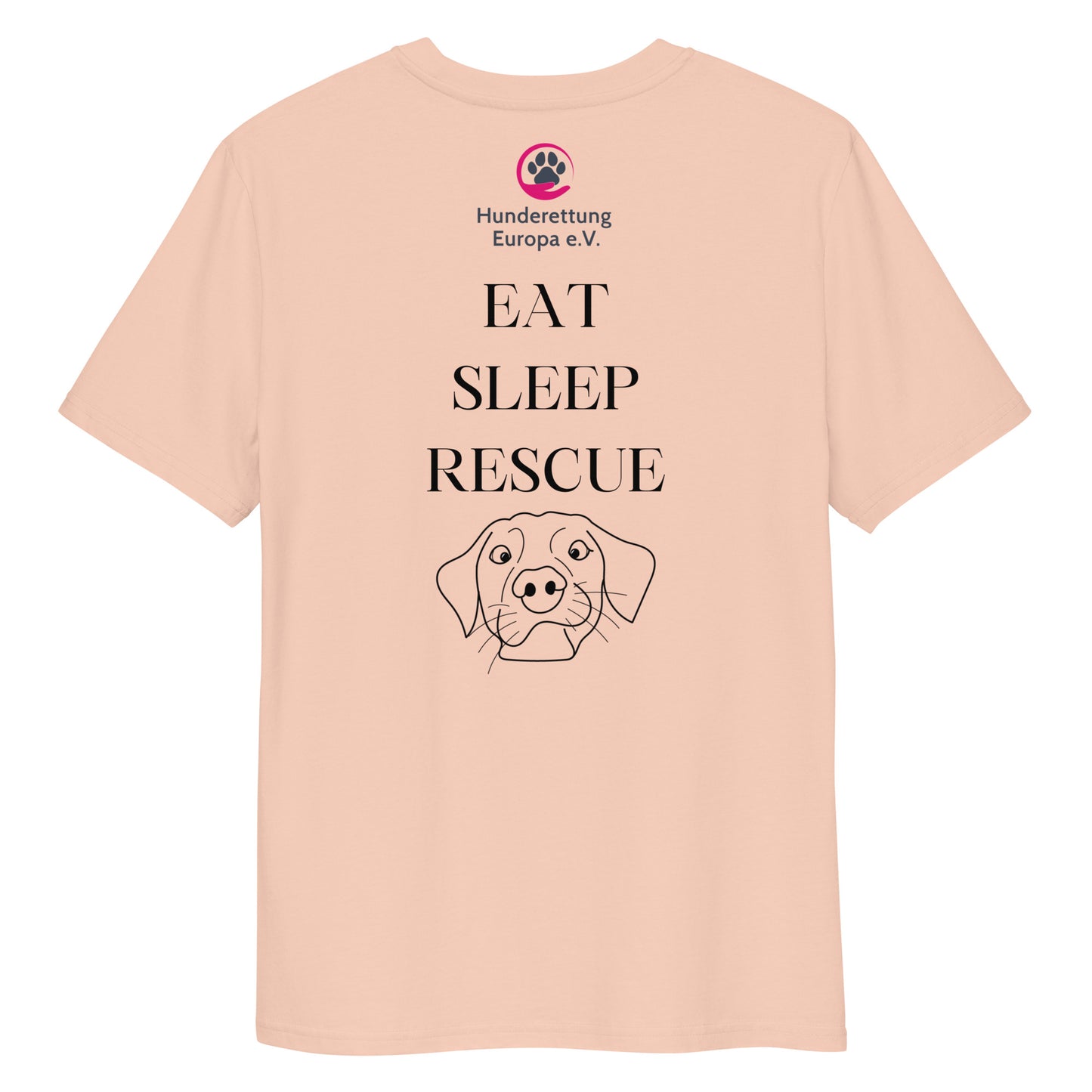 EATSLEEPRESCUE X Hunderettung Europa e.V.  Bio-Baumwoll-T-Shirt