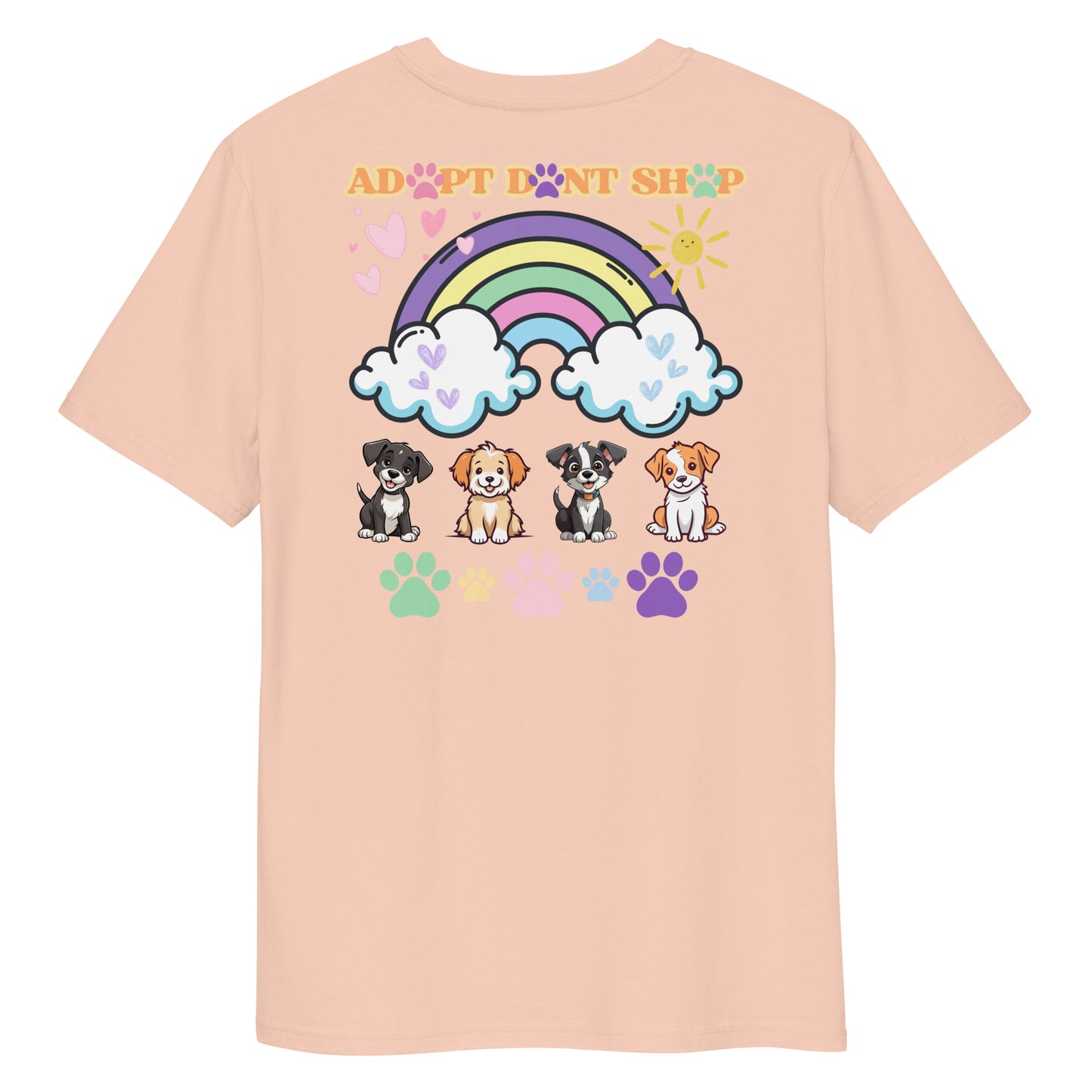 PRIDE ADOPT DONT SHOP Rainbow Bio-Baumwoll-T-Shirt