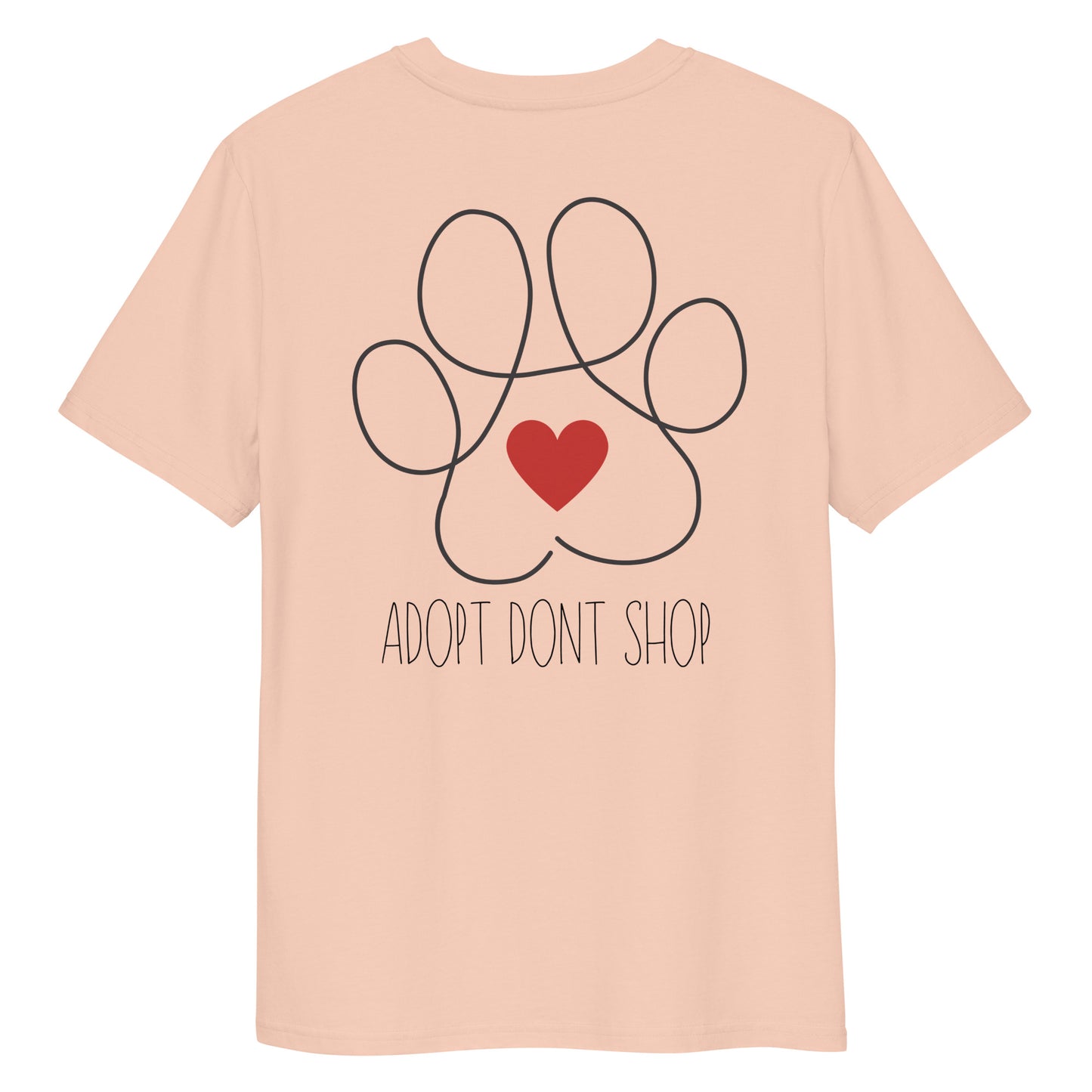 ADOPT DONT SHOP Paw Bio-Baumwoll-T-Shirt