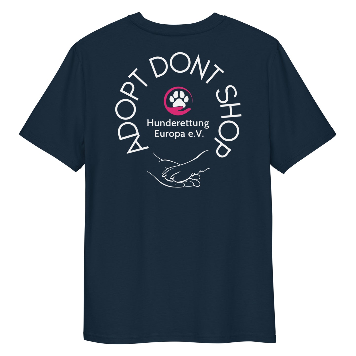 They live because we care x Hunderettung Europa e.V. Bio-Baumwoll-T-Shirt dunkel