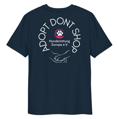 They live because we care x Hunderettung Europa e.V. Bio-Baumwoll-T-Shirt dunkel