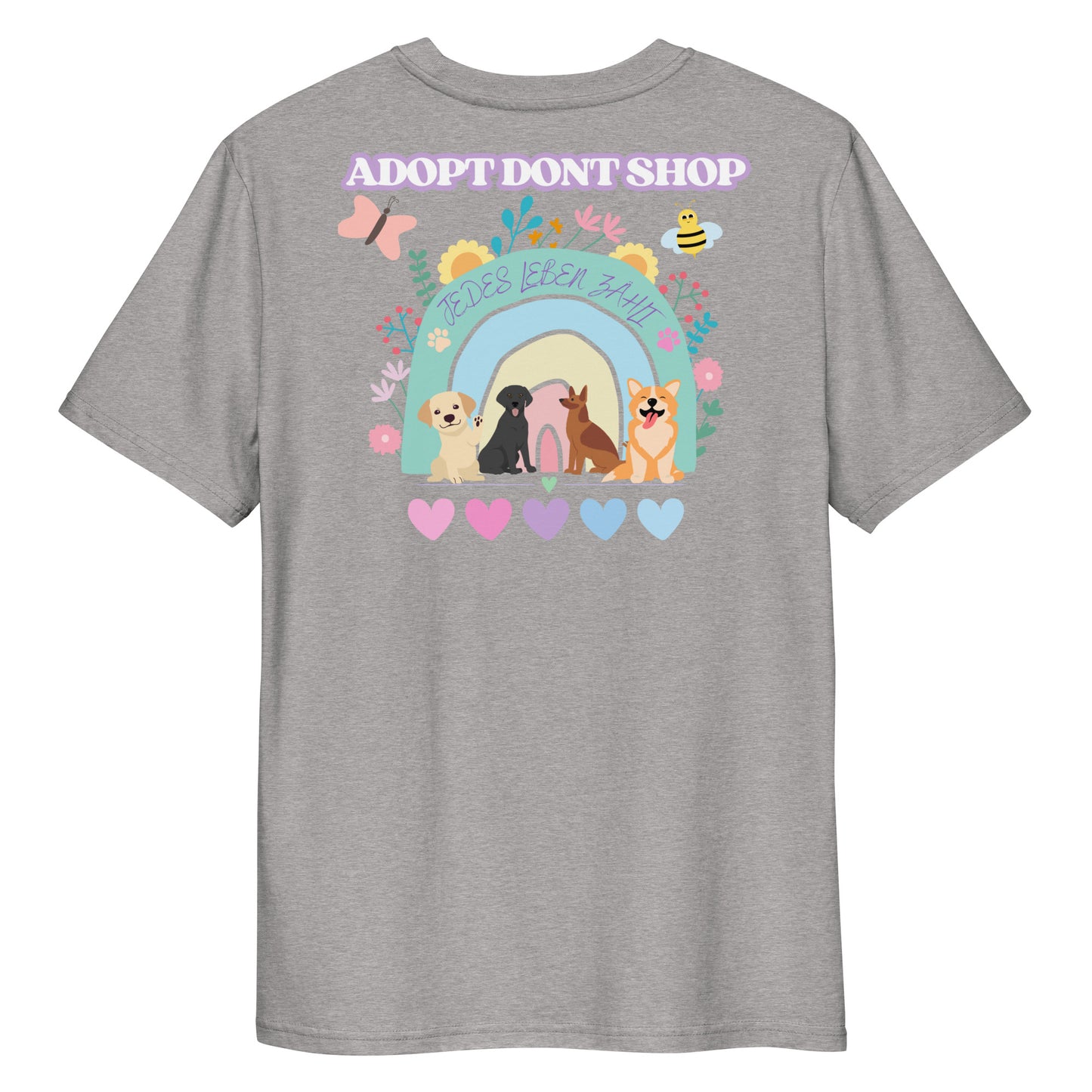 PRIDE ADOPT DONT SHOP Hearts Bio-Baumwoll-T-Shirt