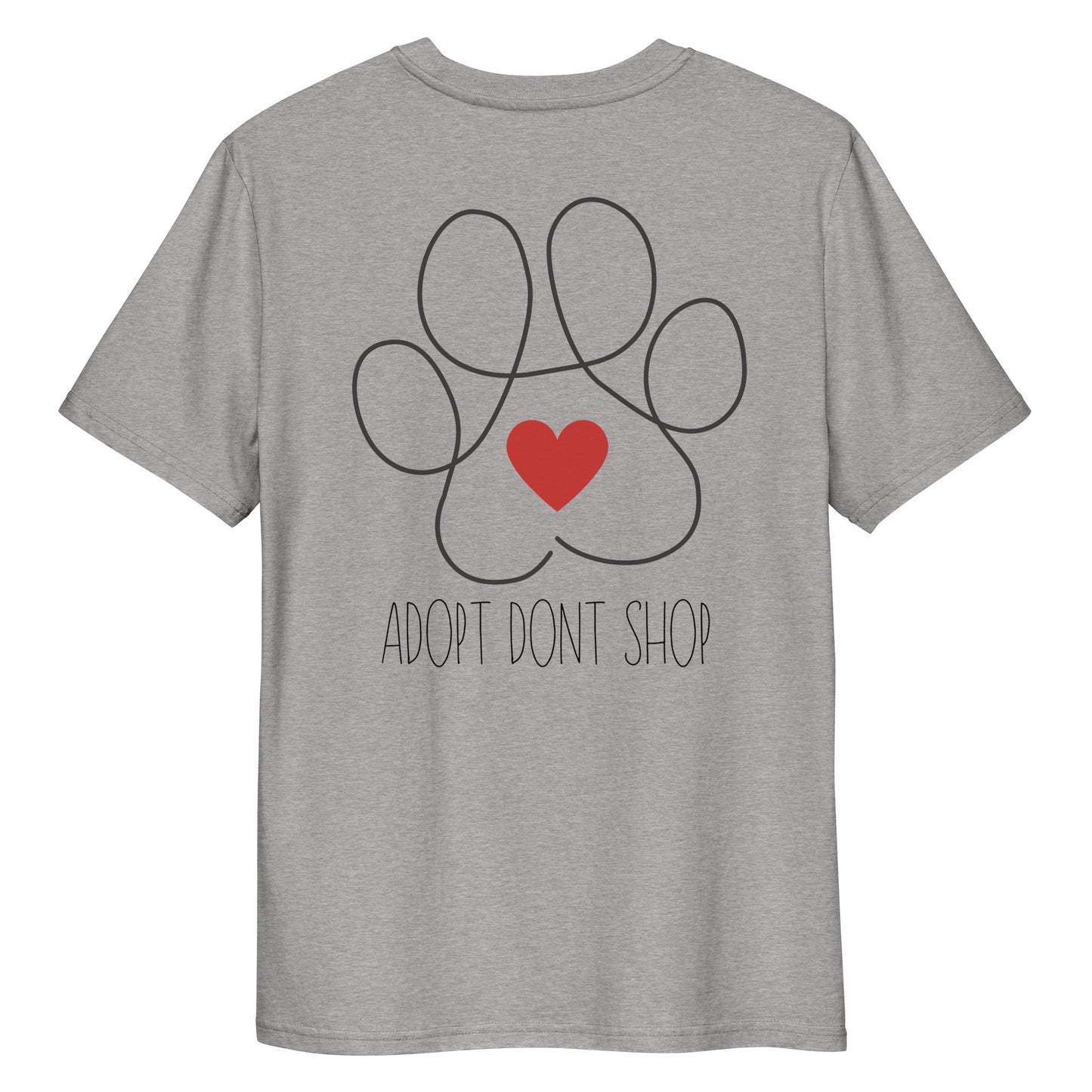 ADOPT DONT SHOP Paw Bio-Baumwoll-T-Shirt