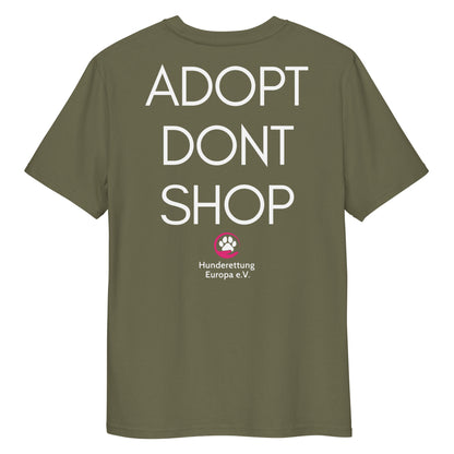 ADOPTDONTSHOP X Hunderettung Europa e.V.  Bio-Baumwoll-T-Shirt