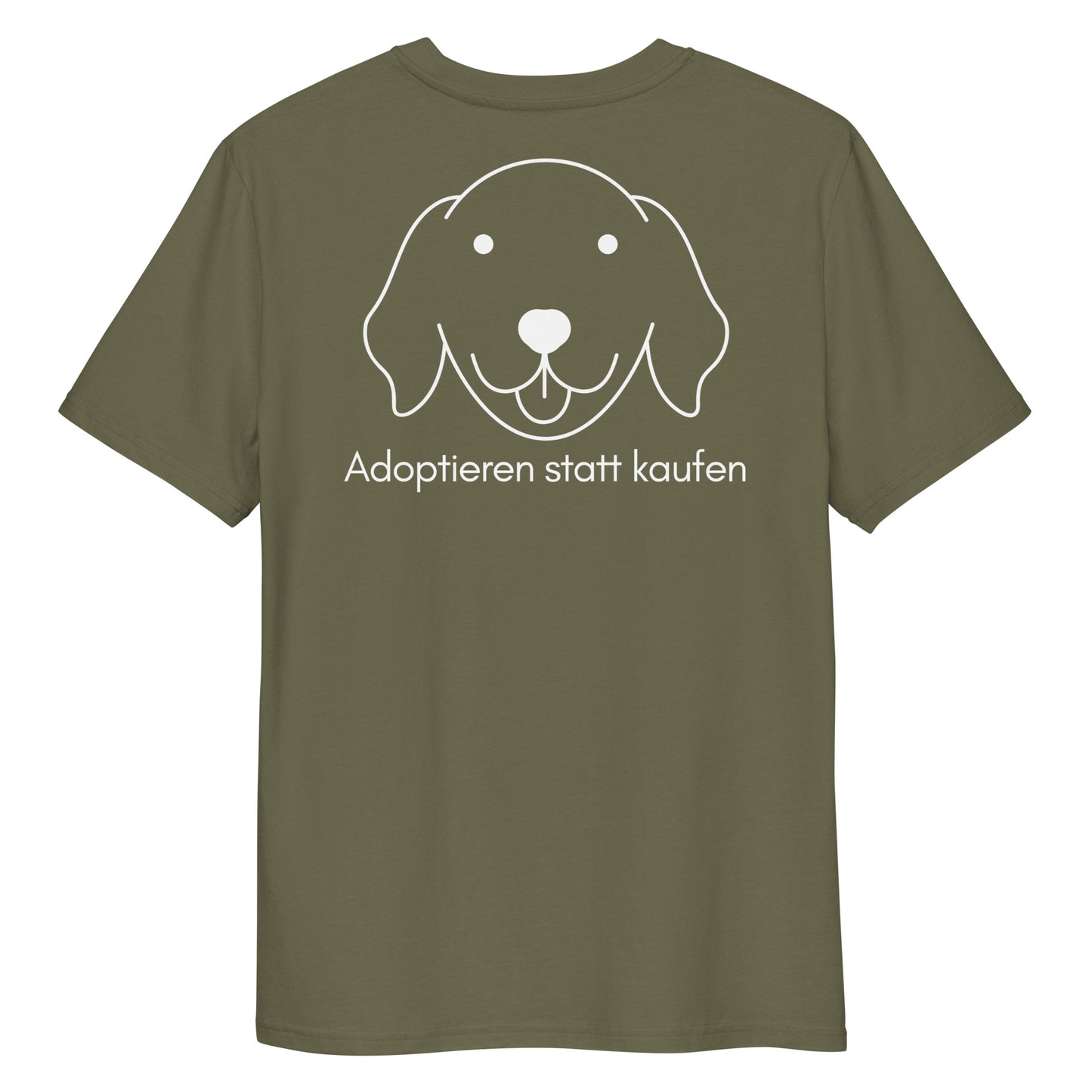 Adoptieren statt kaufen dunkel Bio-Baumwoll-T-Shirt