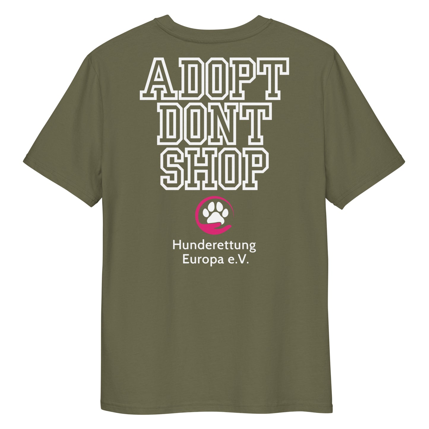 ADOPT DONT SHOP X Hunderettung Europa e.V. Unisex-Bio-Baumwoll-T-Shirt