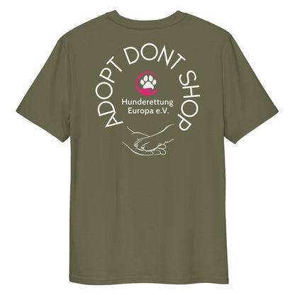 They live because we care x Hunderettung Europa e.V. Bio-Baumwoll-T-Shirt dunkel