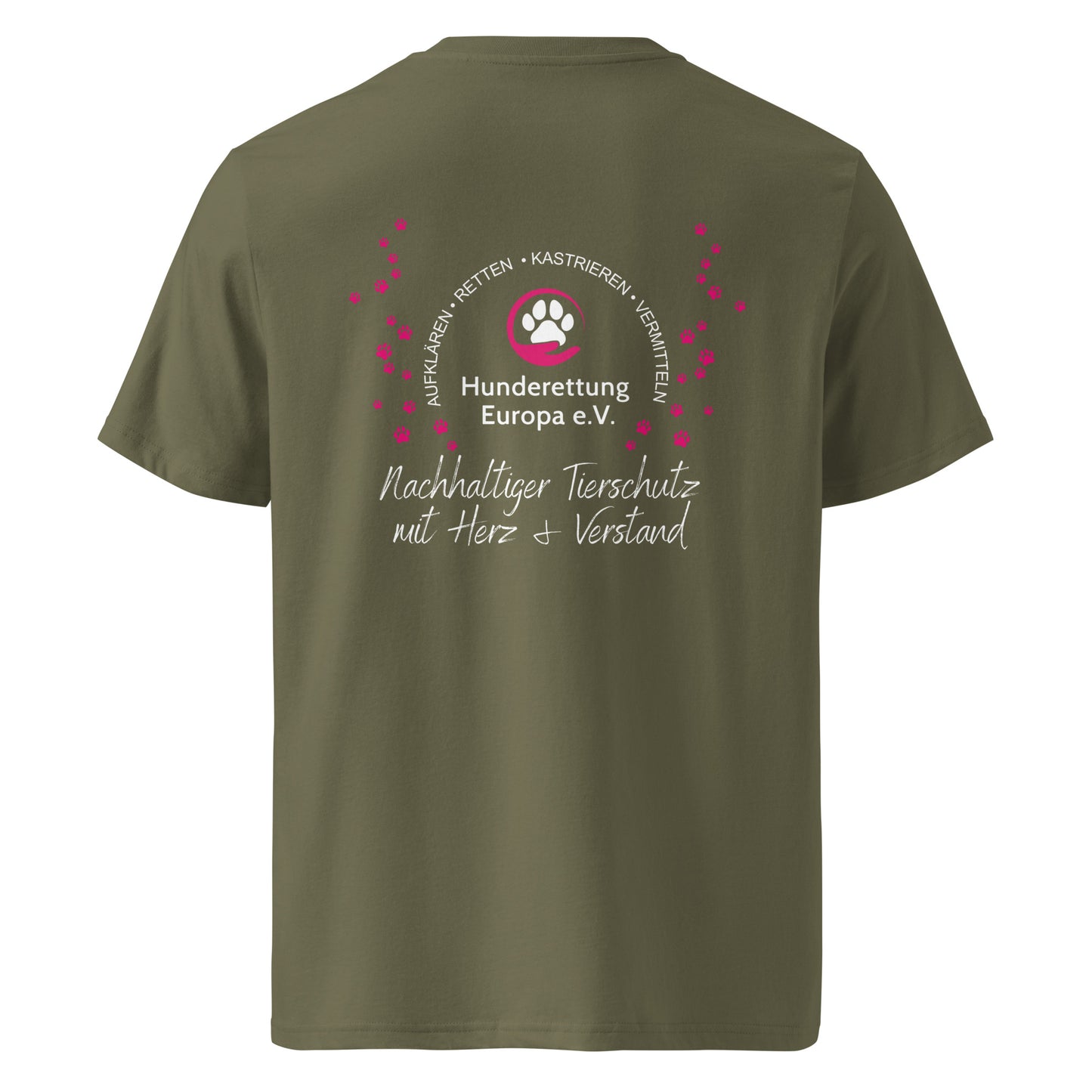 Herz&Verstand Hunderettung Europa e.V. // Unisex-Bio-Baumwoll-T-Shirt