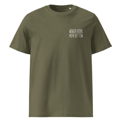Weniger Reden // Unisex-Bio-Baumwoll-T-Shirt