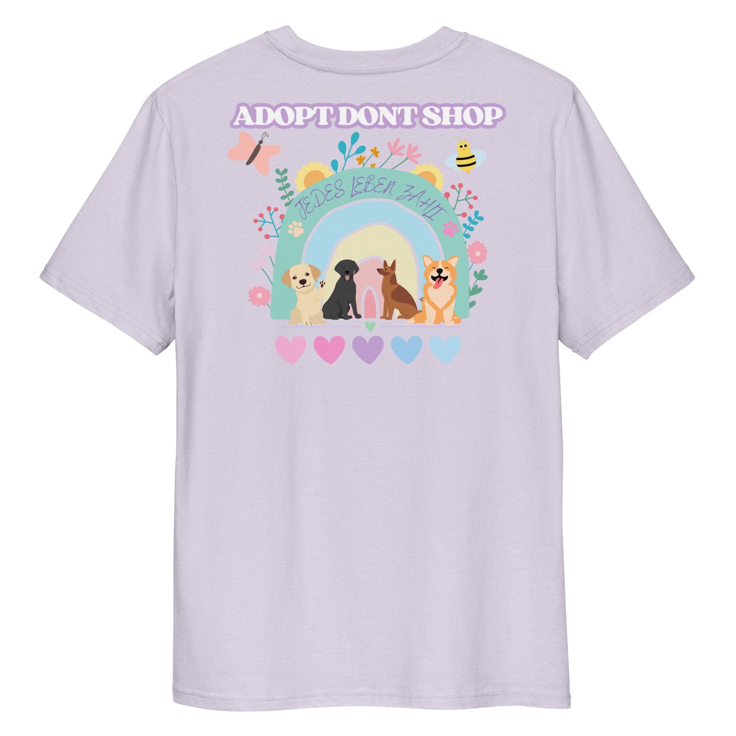 PRIDE ADOPT DONT SHOP Hearts Bio-Baumwoll-T-Shirt