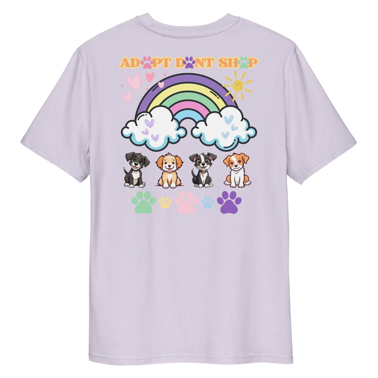 PRIDE ADOPT DONT SHOP Rainbow Bio-Baumwoll-T-Shirt