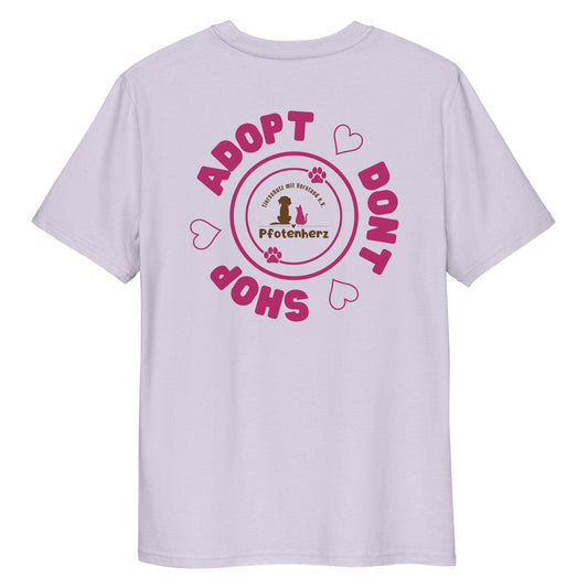 ADOPT DONT SHOP Pfotenherz Bio-Baumwoll-T-Shirt
