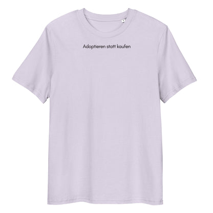 Adoptieren statt kaufen Bio-Baumwoll-T-Shirt