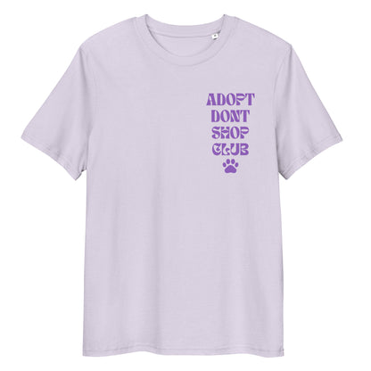 Lavendel ADOPT DONT SHOP CLUB-Bio-Baumwoll-T-Shirt