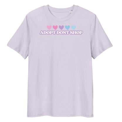 PRIDE ADOPT DONT SHOP Hearts Bio-Baumwoll-T-Shirt