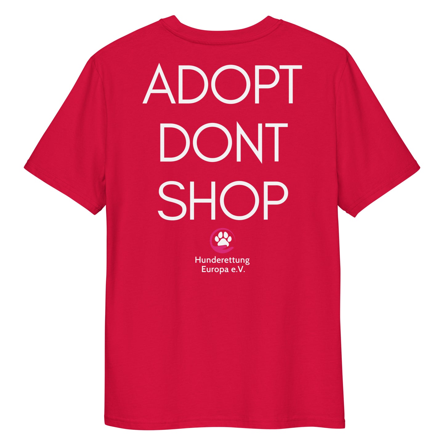 ADOPTDONTSHOP X Hunderettung Europa e.V.  Bio-Baumwoll-T-Shirt