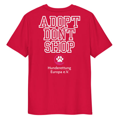 ADOPT DONT SHOP X Hunderettung Europa e.V. Unisex-Bio-Baumwoll-T-Shirt