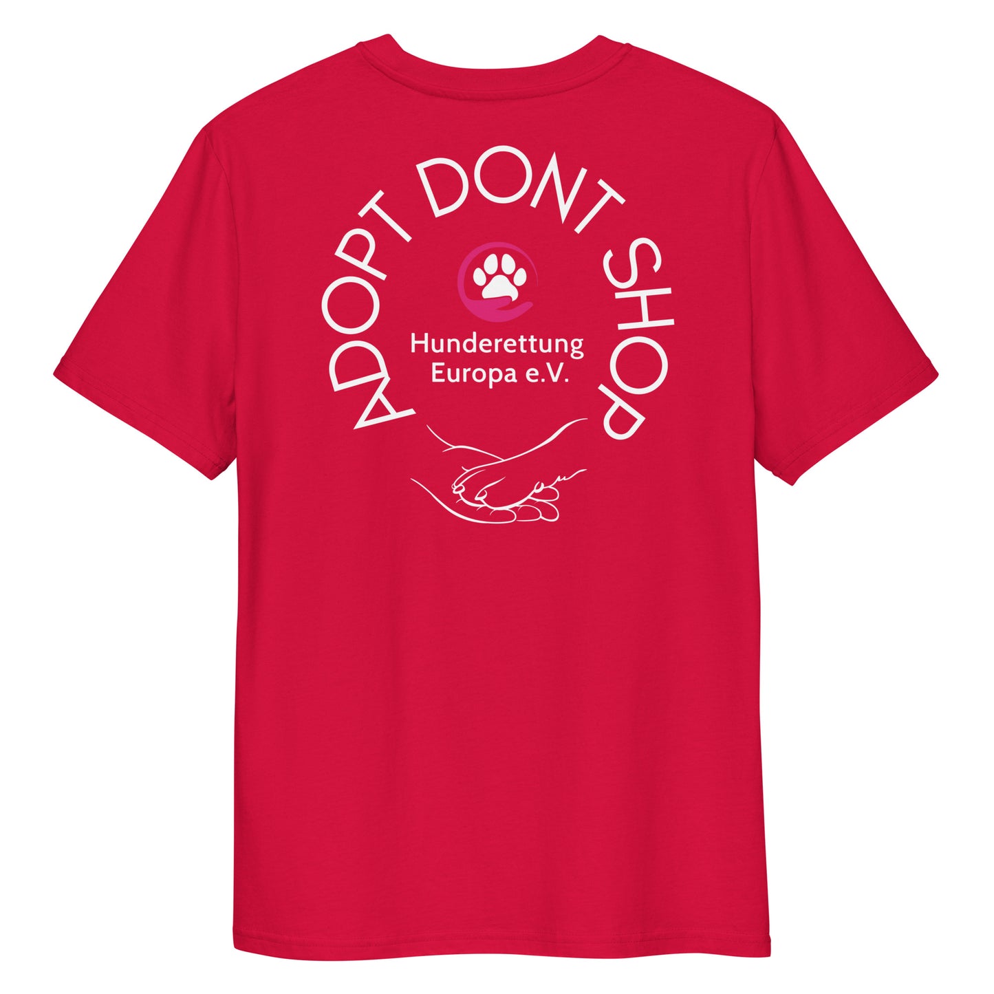 They live because we care x Hunderettung Europa e.V. Bio-Baumwoll-T-Shirt dunkel