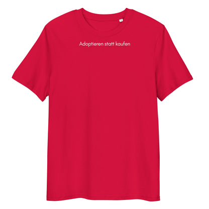 Adoptieren statt kaufen dunkel Bio-Baumwoll-T-Shirt