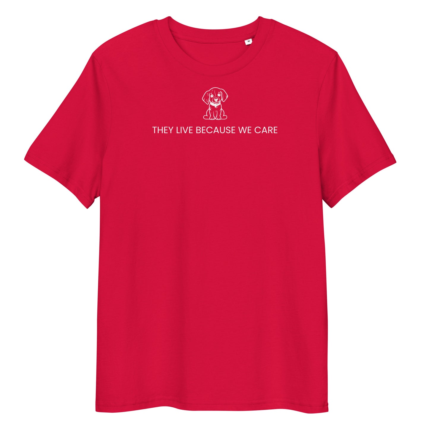 They live because we care x Hunderettung Europa e.V. Bio-Baumwoll-T-Shirt dunkel