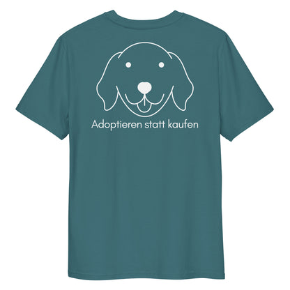 Adoptieren statt kaufen dunkel Bio-Baumwoll-T-Shirt