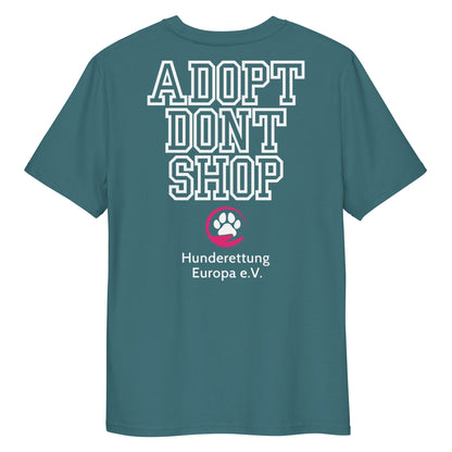 ADOPT DONT SHOP X Hunderettung Europa e.V. Unisex-Bio-Baumwoll-T-Shirt