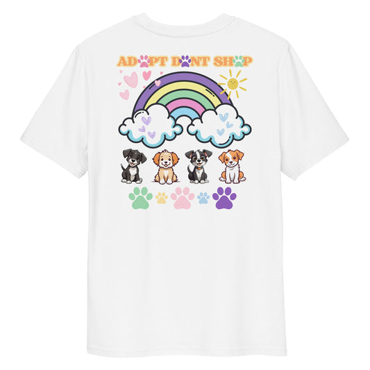 PRIDE ADOPT DONT SHOP Rainbow Bio-Baumwoll-T-Shirt
