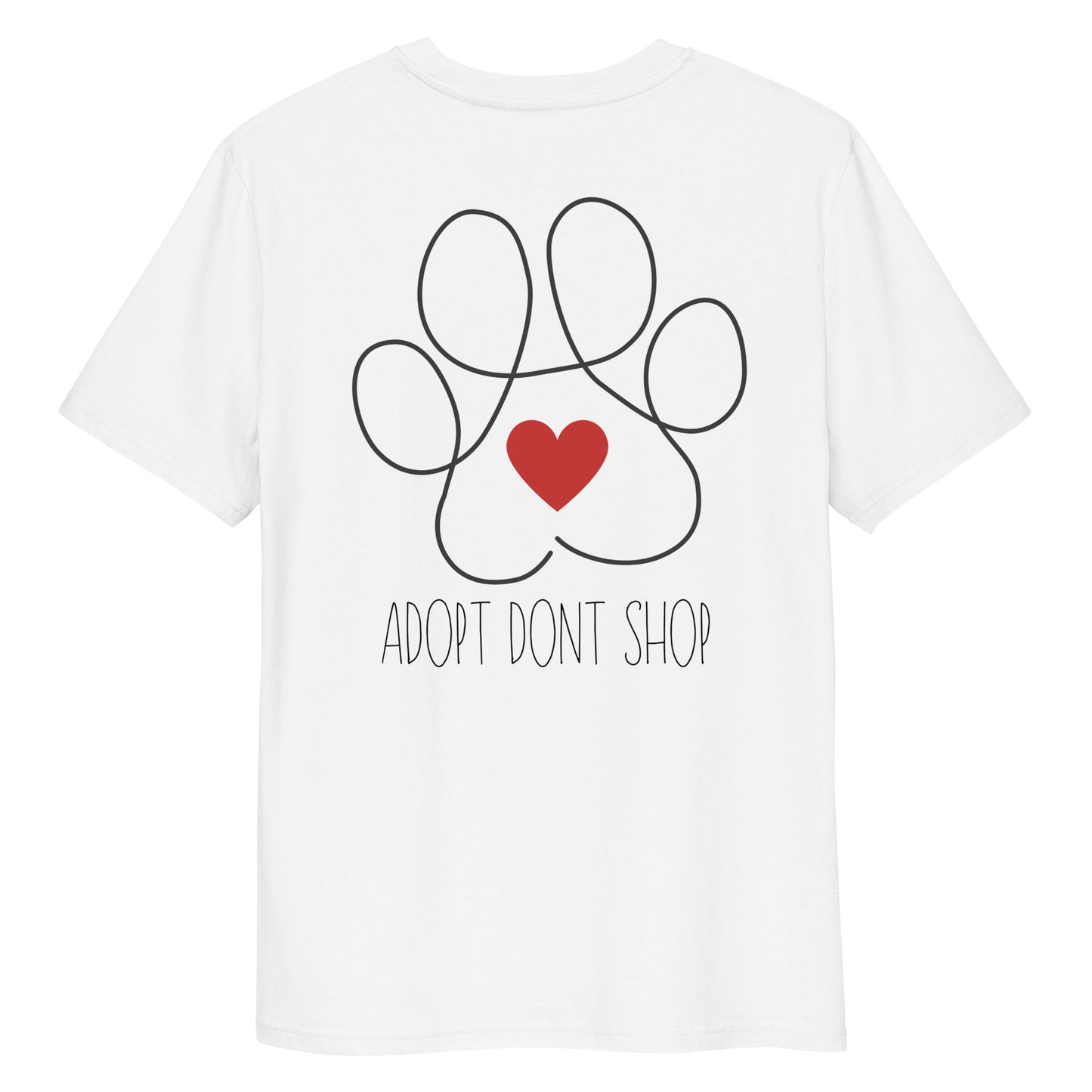 ADOPT DONT SHOP Paw Bio-Baumwoll-T-Shirt