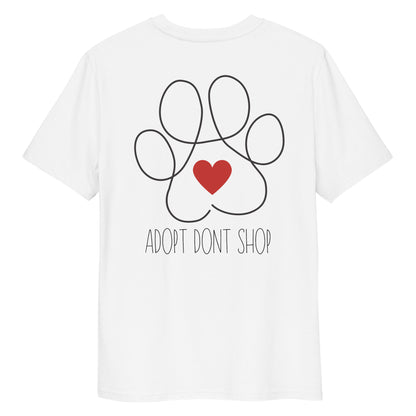 ADOPT DONT SHOP Paw Bio-Baumwoll-T-Shirt