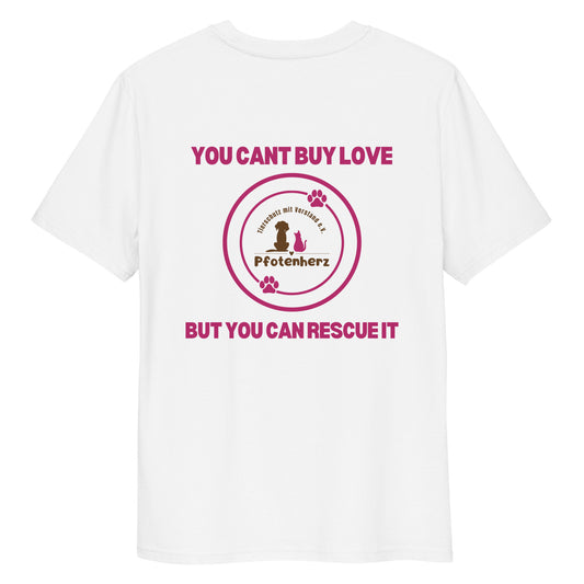 Pfotenherz You cant buy love Bio-Baumwoll-T-Shirt